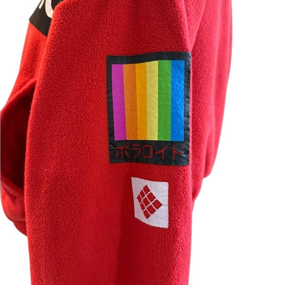 Polaroid Red and Black Half-Zip Fleece crop pullover Women’s size Medium - Picture 5 of 9